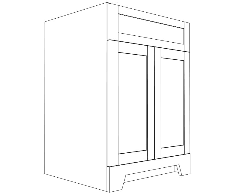 BJ-Bathroom Vanity Cabinet - 24&quot;