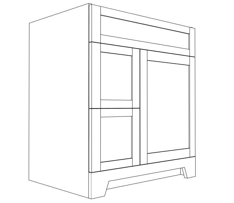 SSG-Bathroom Vanity Cabinets with Door &amp; Drawers - 30&quot; Left