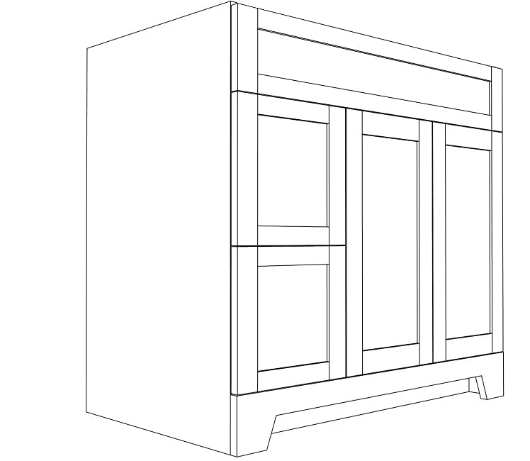 BLF-Bathroom Vanity Cabinets with Door &amp; Drawers - 36&quot; Left
