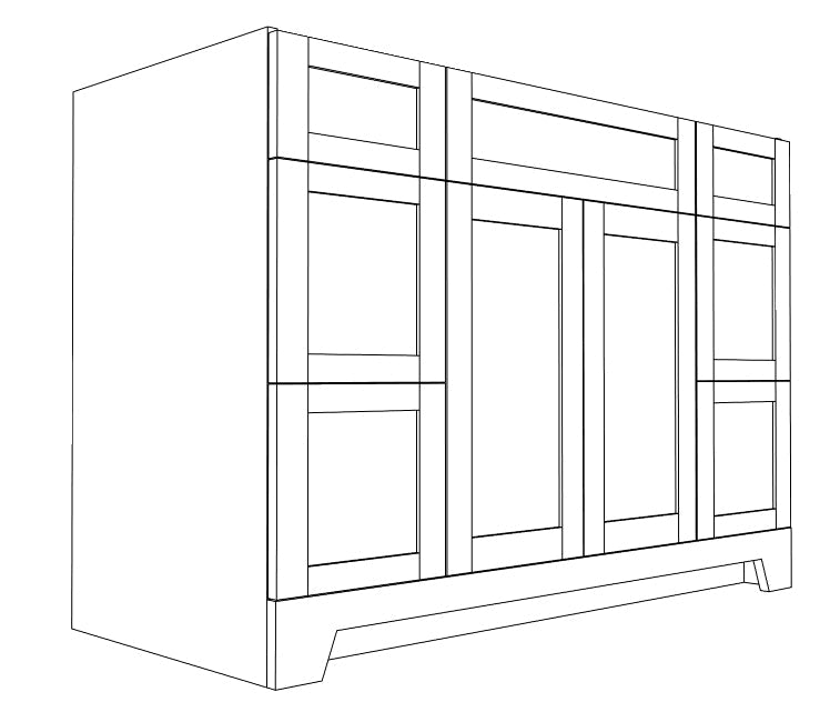 BSS-Bathroom Vanity Cabinets with Door &amp; Drawers - 48&quot;