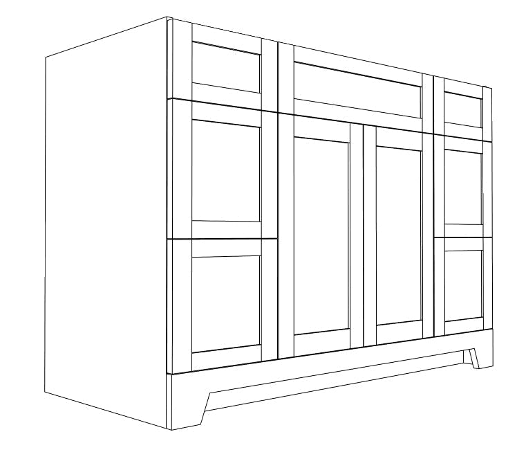 BMB-Bathroom Vanity Cabinets with Door &amp; Drawers - 48&quot;