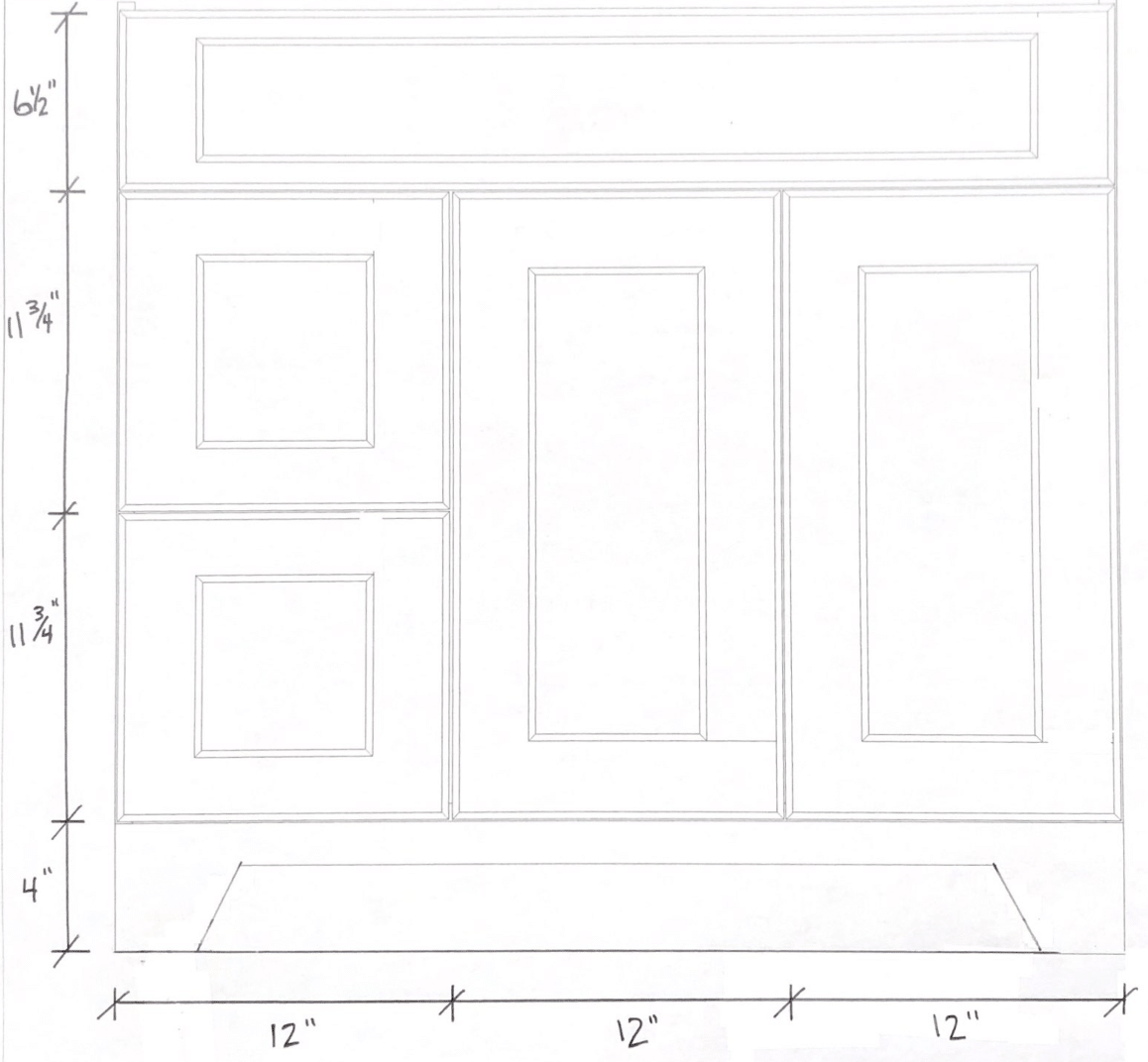 BMB-Bathroom Vanity Cabinets with Door &amp; Drawers - 36&quot; Left