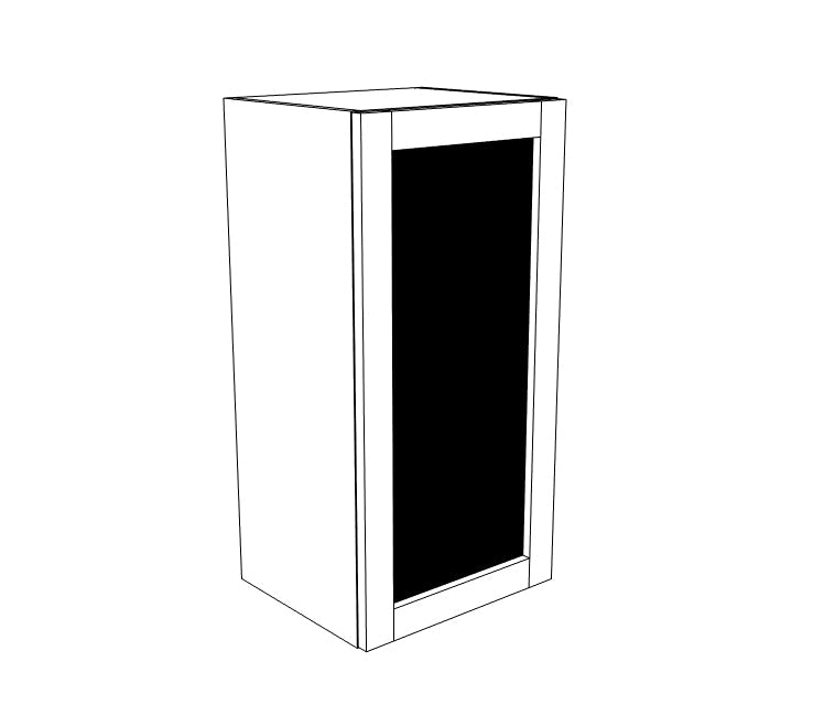 BBW-Wall Cabinet With Clear Glass Panel - 30&quot; Height