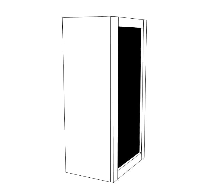 SSW-Wall Cabinet With Clear Glass Panel - 36&quot; Height