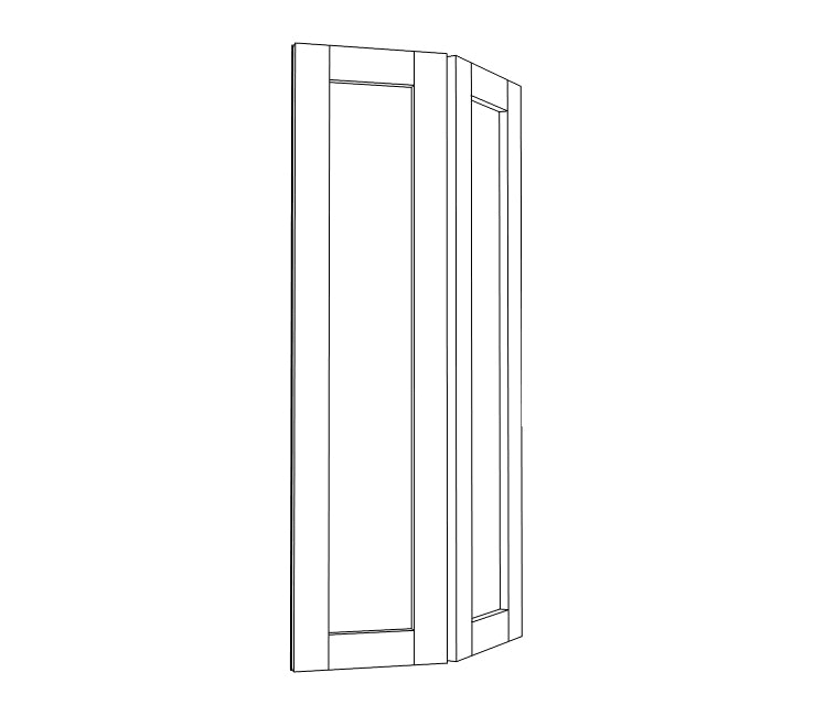 SSFG-Wall End Angle Cabinet - 12&quot; Width