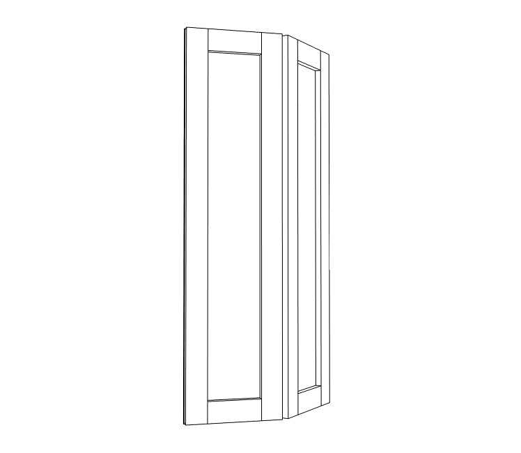 BBW-Wall End Angle Cabinet - 12&quot; Width